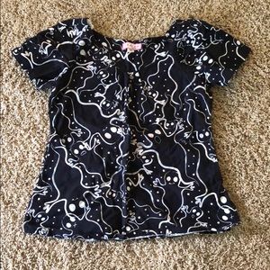 Koi Halloween scrub top
